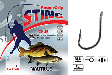 Крючок Nautilus Sting Chub S-111BLN №12 10шт