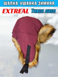 Шапка-ушанка EXTREAL Тикси лиса/мембр. бордо XL