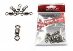 Вертлюг Namazu ROLLING SWIVEL, латунь, цв. BN, р. 4, test-29 кг уп.10 шт