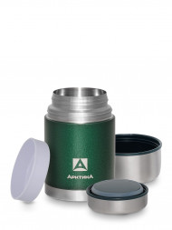 Термос АРКТИКА с широким горлом 306-800А зеленый в чехле