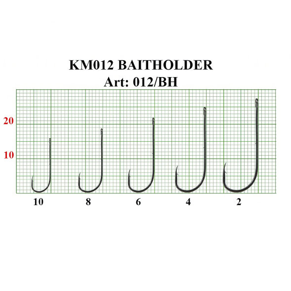 Крючок FISH SEASON KM012 Baitholder №10 BN 8шт 012/BH-10F