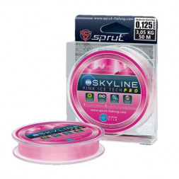 Леска Sprut Skyline Fluorocarbon Composition IceTech PRO Pink 0.145 50м