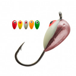 Мормышка вольфрамовая Lumicom Банан с ушком Ф4 CuP с окун. фосф. гл., цена за 1 шт.