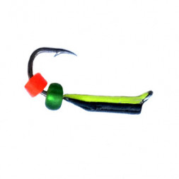 Мормышка вольфрамовая Рефлекс-М 1,5 Ст-к Черн, Лайм Брюшко + Бусина 12 шт.